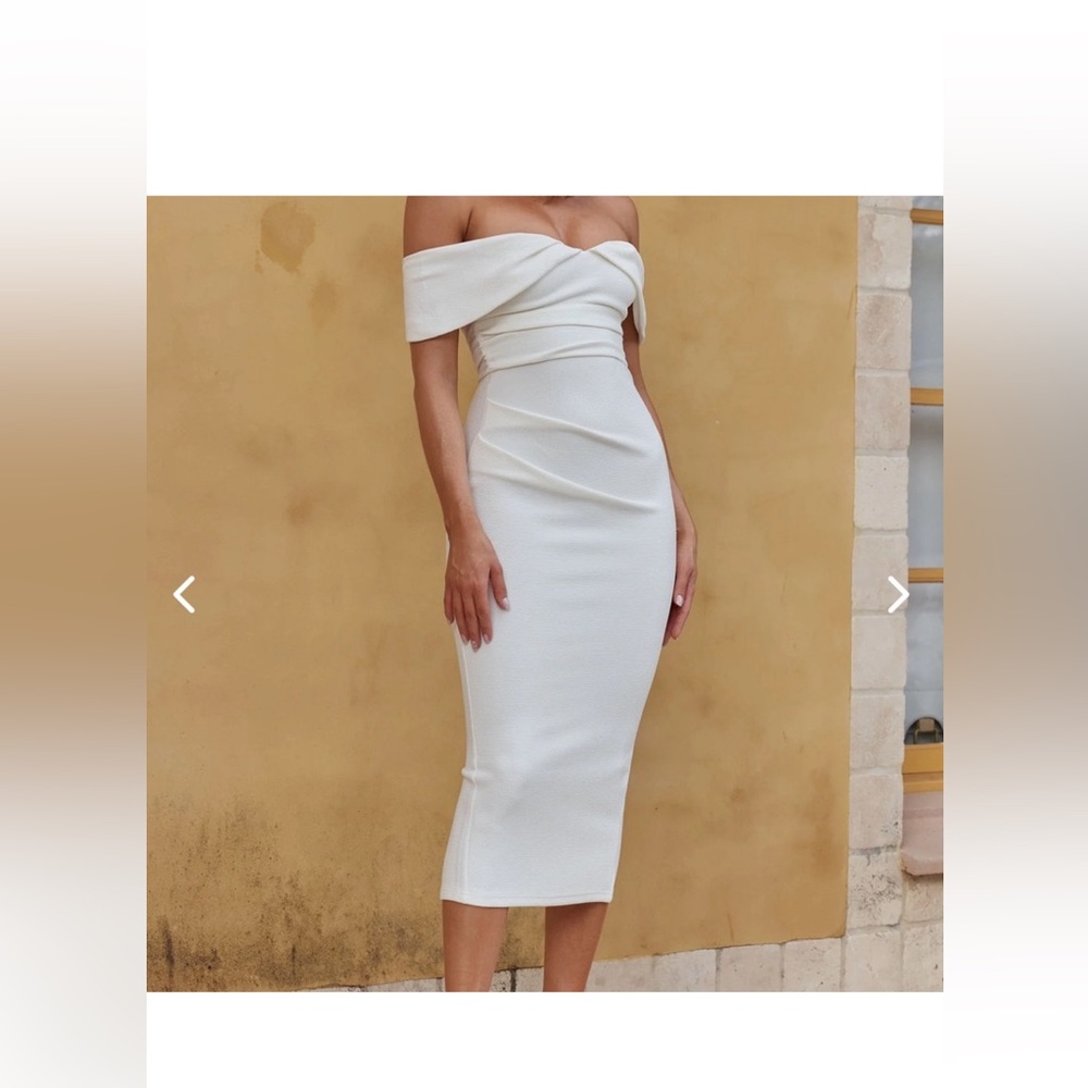 Selfie Leslie Off-Shoulder White Wedding Dress